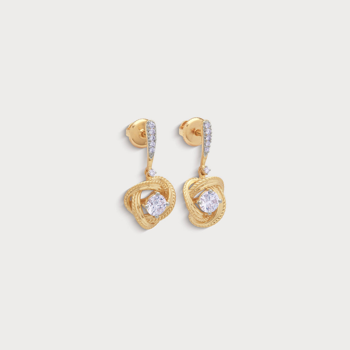 The Ribbon Drop Earrings From The Promise Knot Collection