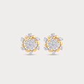 Sundew Floral Nakshatra Diamond Earrings