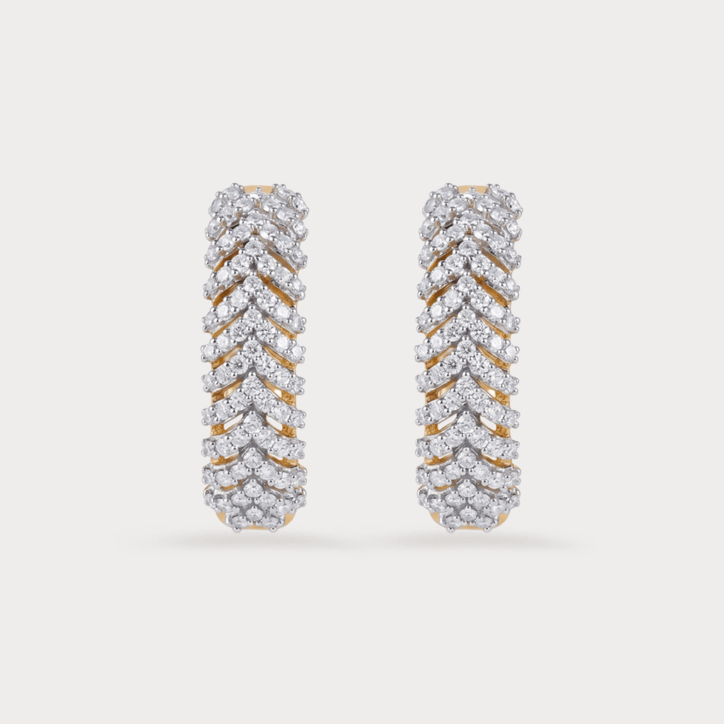 Flair Hoop Diamond Earrings
