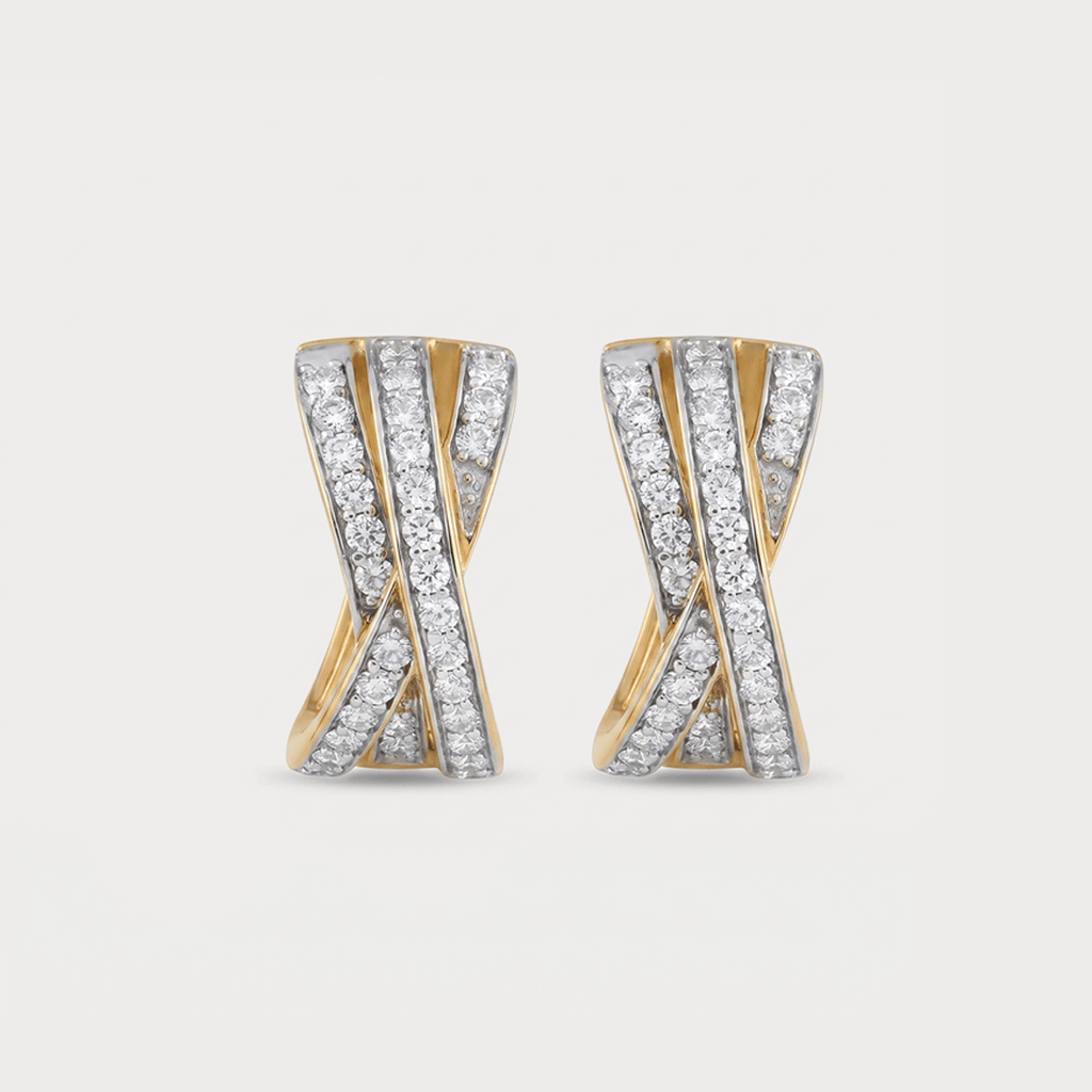 Spool Diamond Earrings