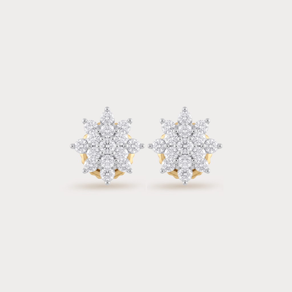 Windflower Stars & Flowers Diamond Earrings