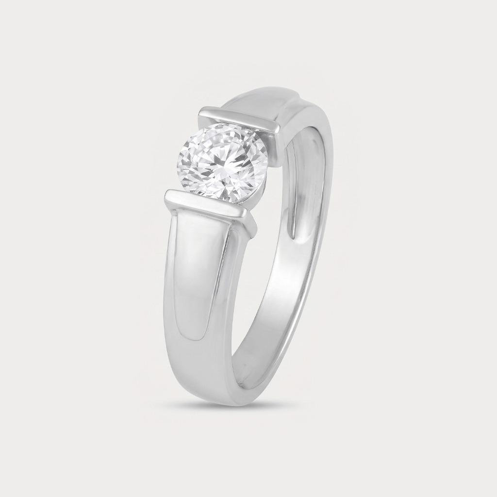 Violet Solitaire Diamond Ring