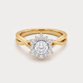 Wildrose Floral Nakshatra Diamond Ring