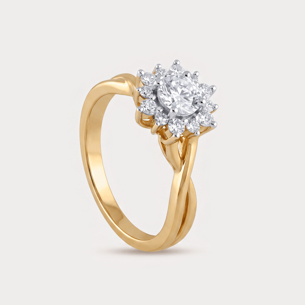 Wildrose Floral Nakshatra Diamond Ring