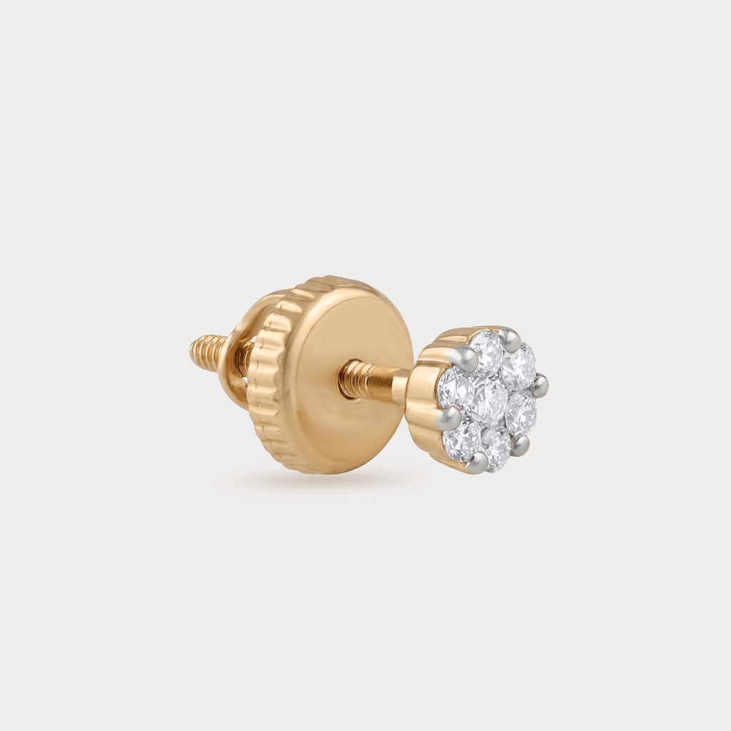 Luccicante Floral Nakshatra Diamond Earrings