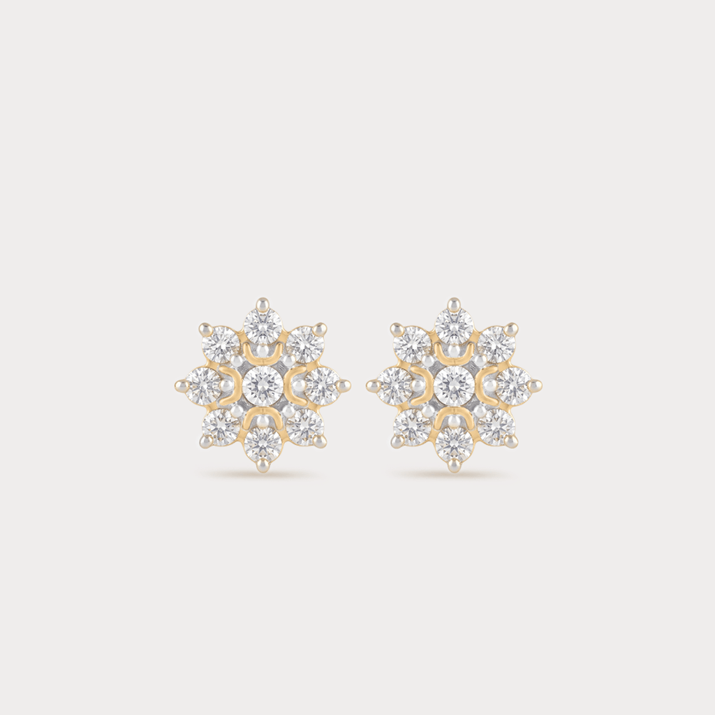 Amato Bene Floral Nakshatra Diamond Earrings