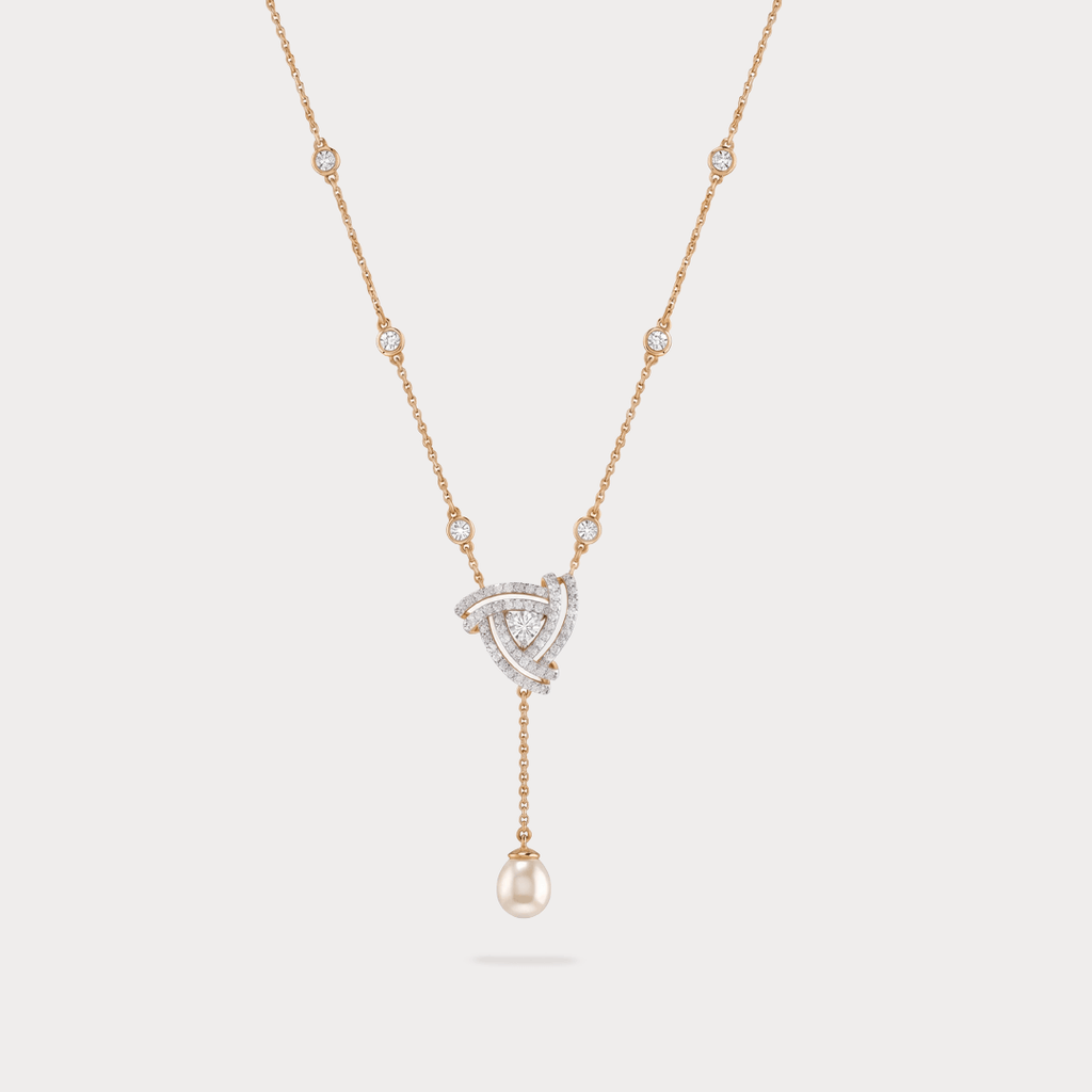 Promise Knots Stelliflora Floral-Nakshatra Diamond Pendant Chain