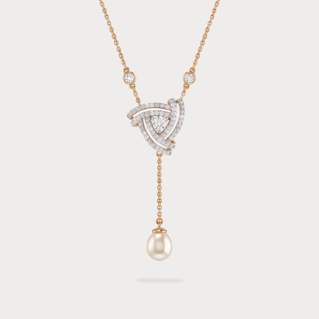 Promise Knots Stelliflora Floral-Nakshatra Diamond Pendant Chain