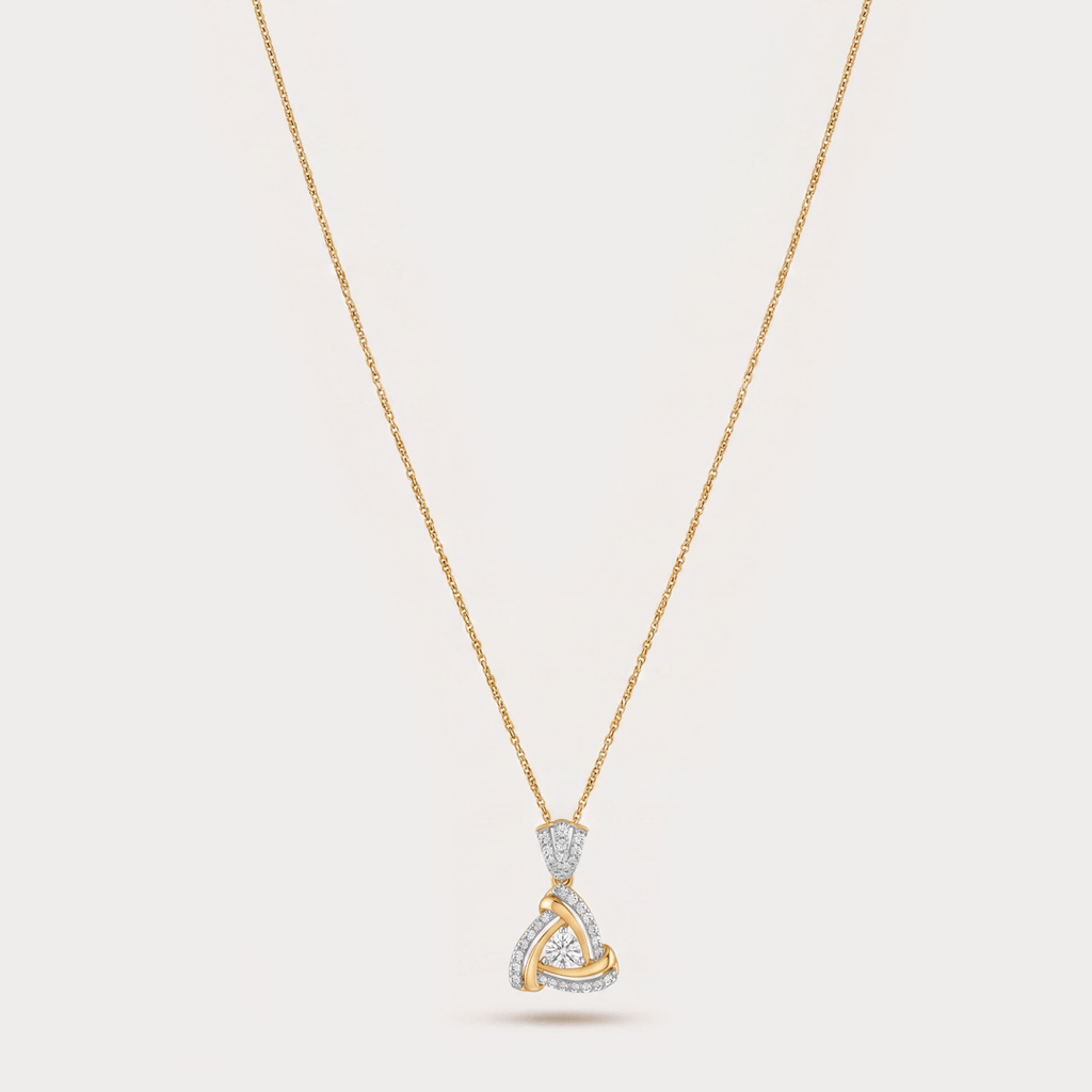 Promise Knots Étoile Fleurie Floral-Nakshatra Diamond Pendant Chain