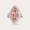 Bloom of Dusk Rose Diamond Cocktail Ring