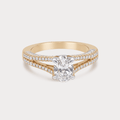 Refrain Solitaire Diamond Ring