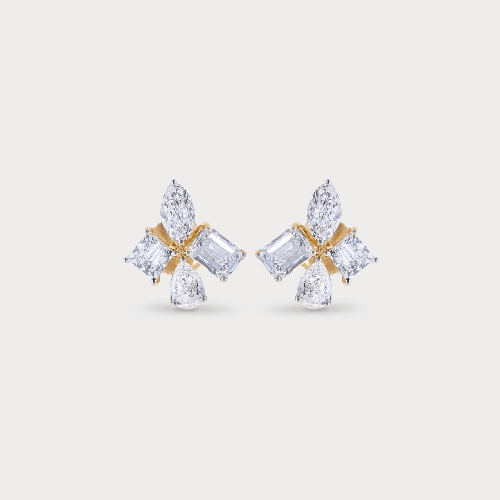 Bel Fiore Cluster Diamond Earrings