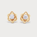 Gold Star Loop Diamond Studs
