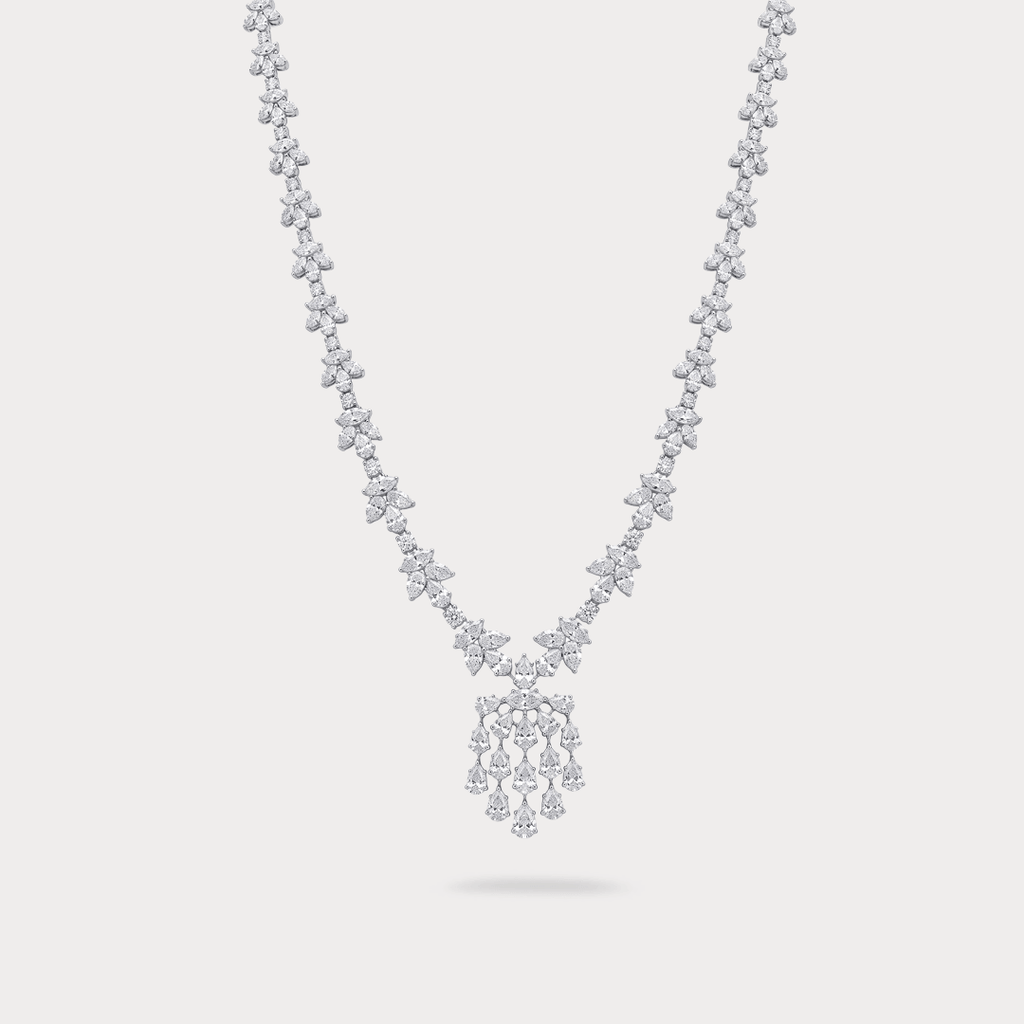 Wholeheart Princess Center Drop Diamond Necklace