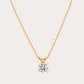 Captivant Solitaire Diamond Pendant Chain