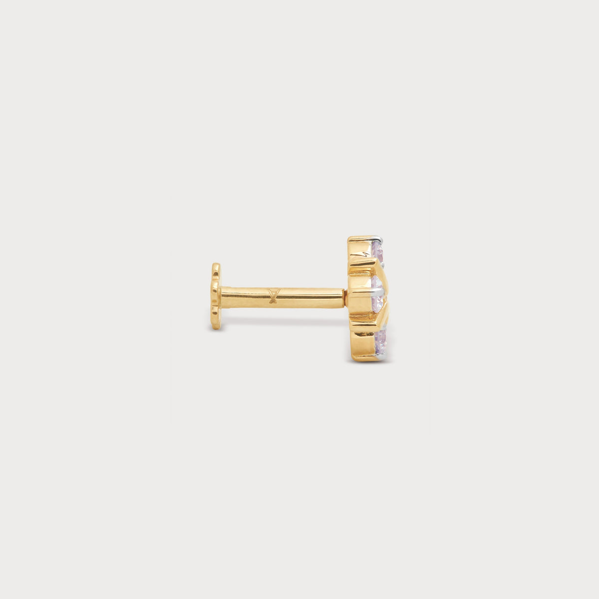 Curved Spark Diamond Nose Pin