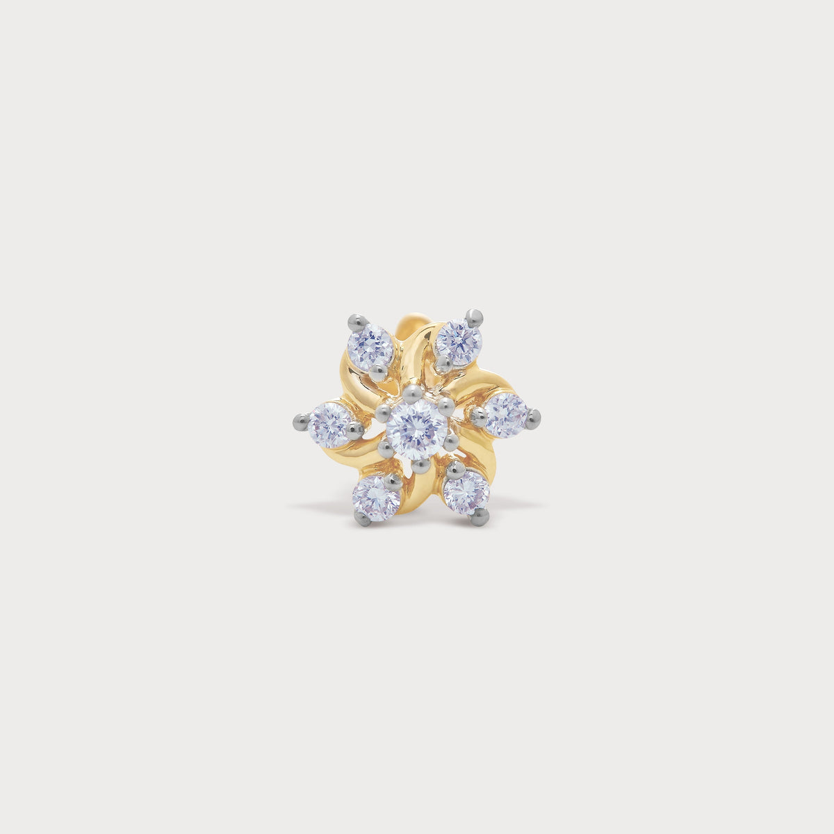 Swish Diamond Nose Pin