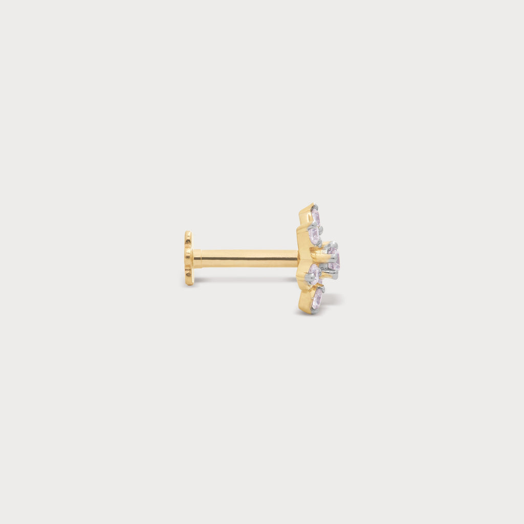 Swish Diamond Nose Pin