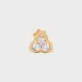 Halo Triangle Diamond Nose Pin