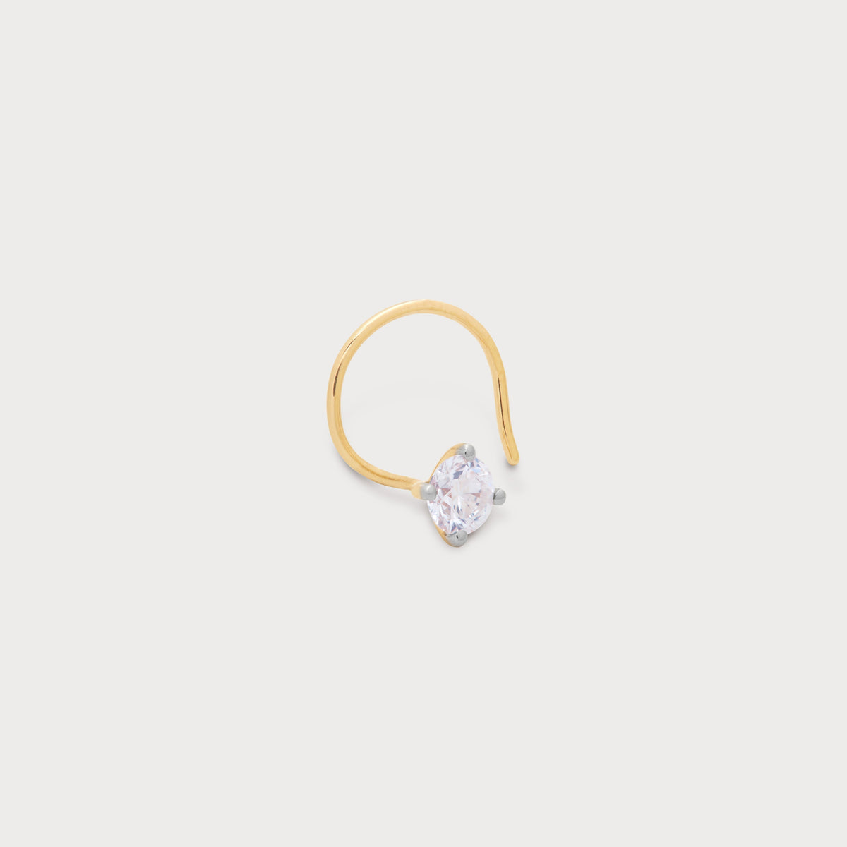 Radiant Solitary Diamond Nose Pin