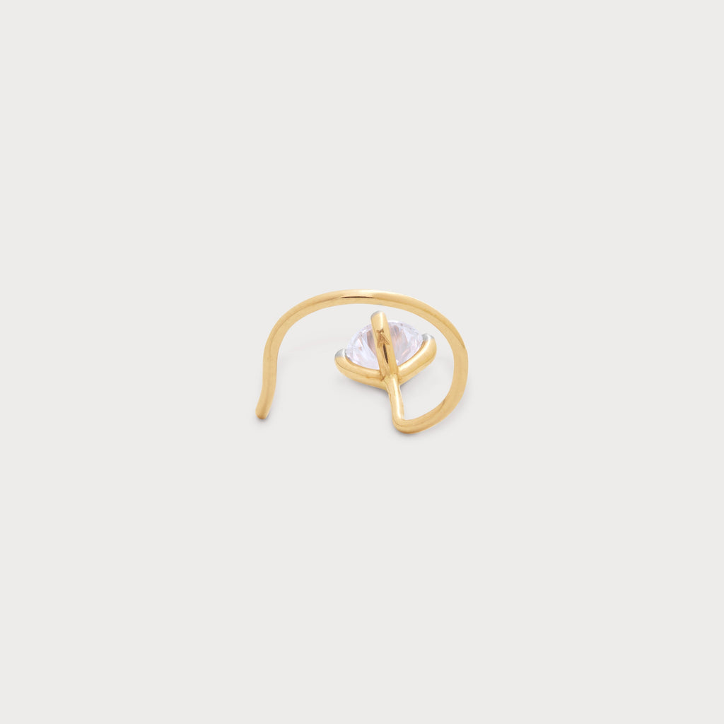 Radiant Solitary Diamond Nose Pin