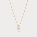 Astre d'Or Solitaire Diamond Pendant Chain