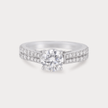 Alianza Solitaire Diamond Ring