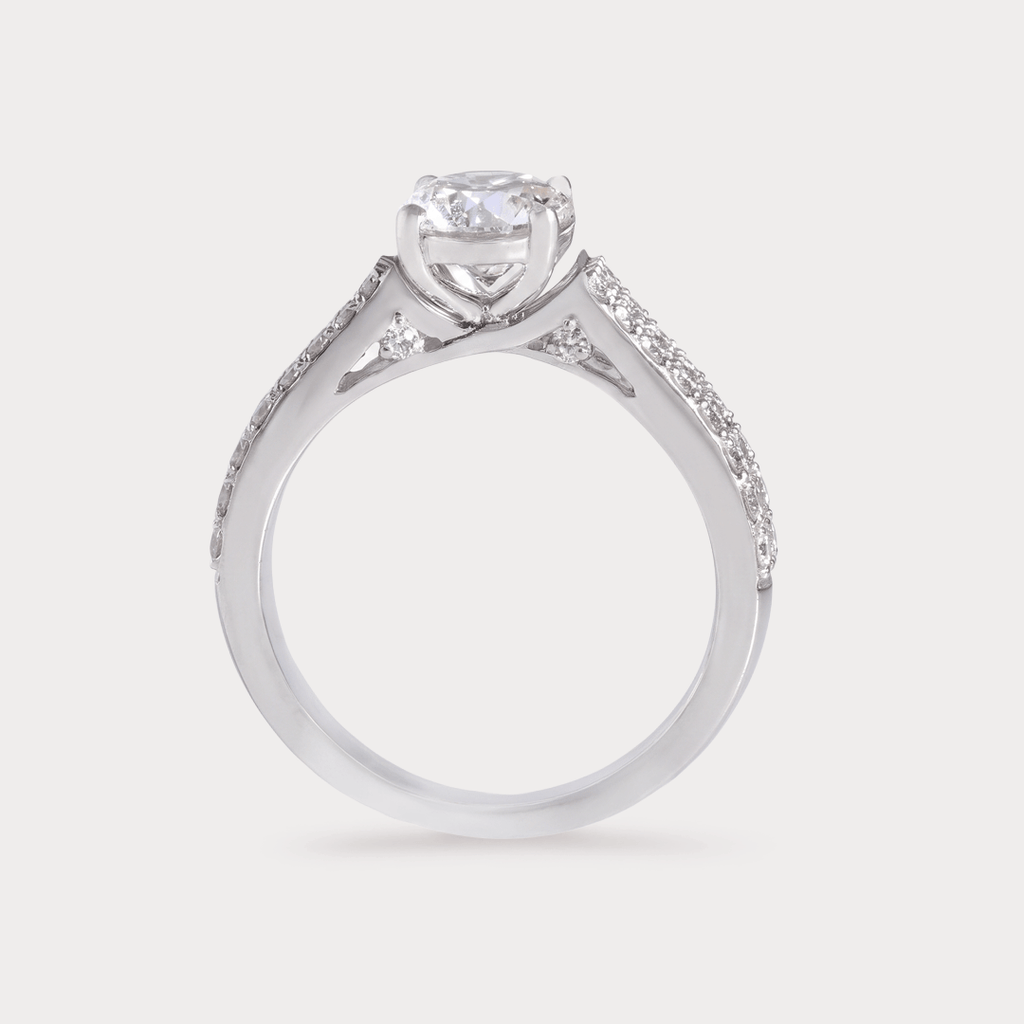 Alianza Solitaire Diamond Ring