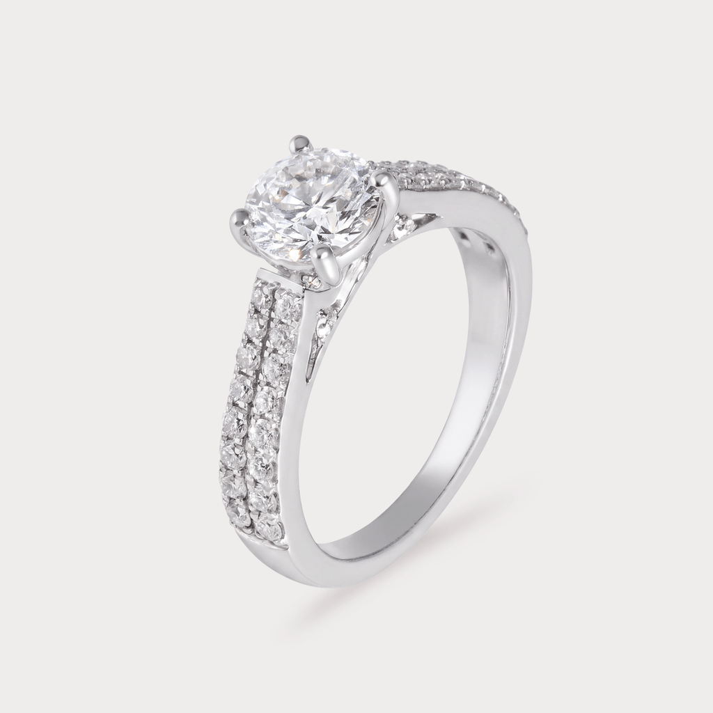 Alianza Solitaire Diamond Ring