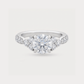 Mezza Luna Solitaire Diamond Ring
